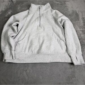 Lululemon Athletica Light Gray Quarter-Zip Pullover